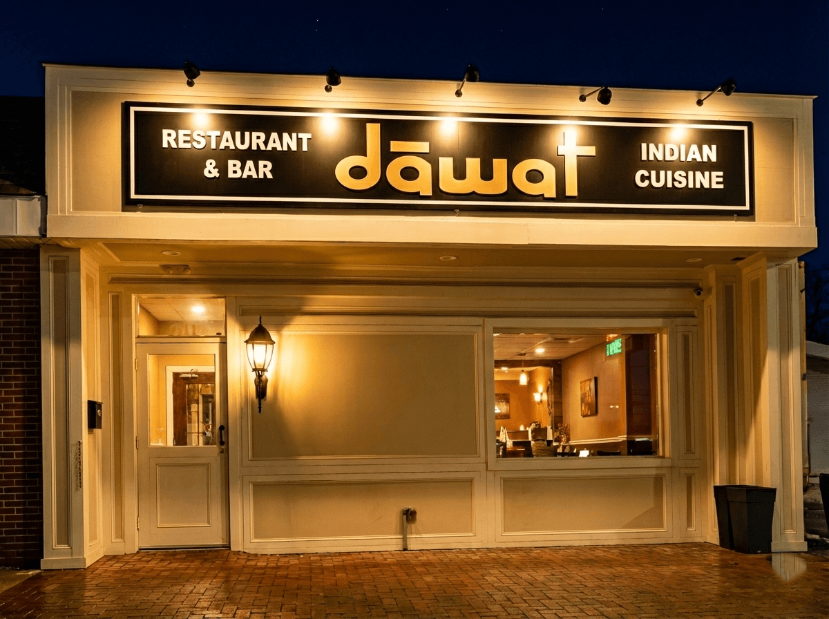 Butter chicken served at Dawat
